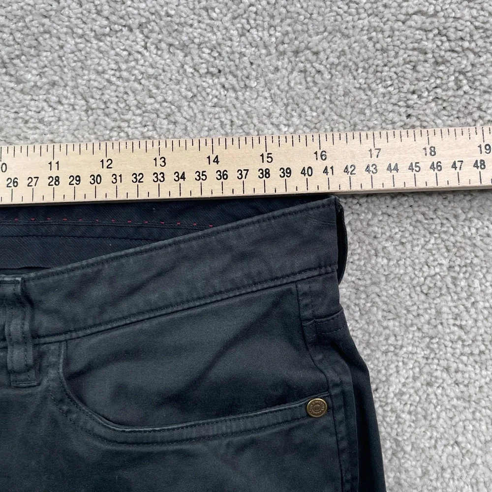 Johnston and Murphy Pants Mens 32x30 Black 5 Pocket Chino Pima Cotton Stretch